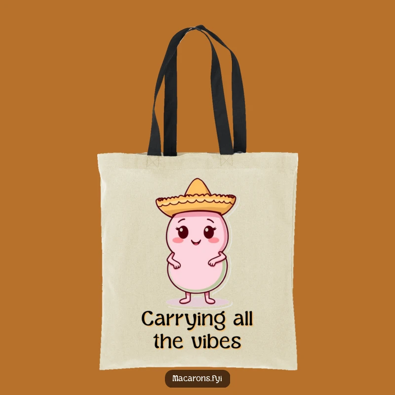 Funny Macaron Sombrero Tote Bag: Carry Your Confidence, A Hilarious Gift!