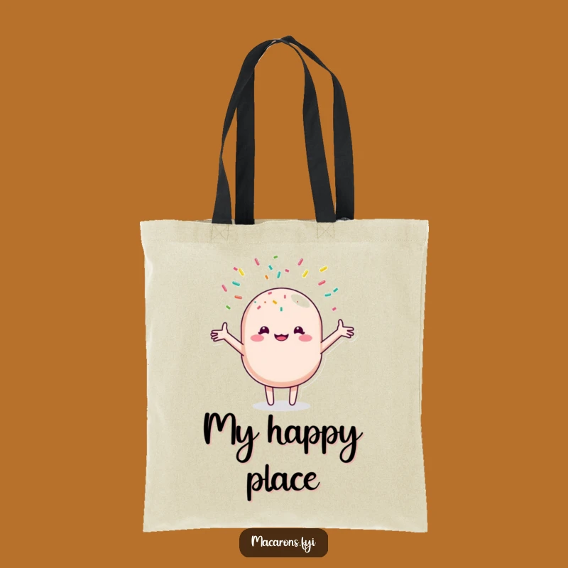 Funny Macaron Sprinkle Shower Tote Bag: Joyful Pastry's Sweet Carry-all Gift