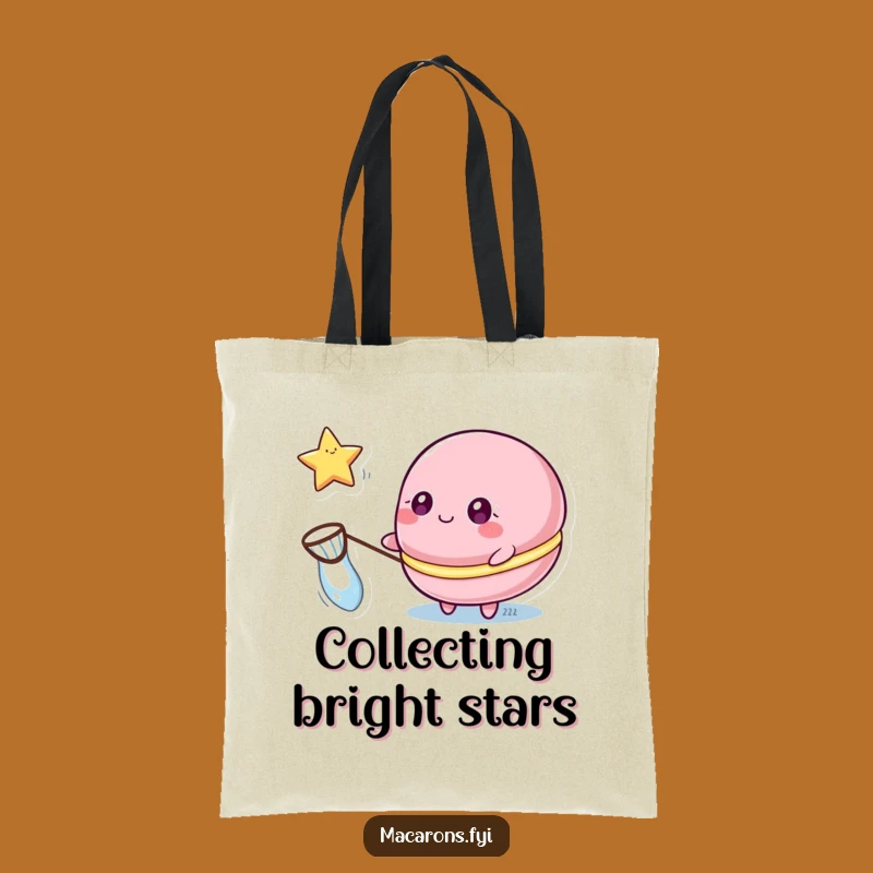 Funny Macaron Star Catcher Tote Bag: Carry Your Dreams!