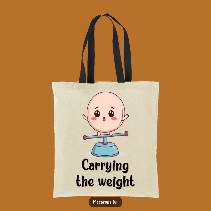 Funny Macaron Teeter-Totter Tote Bag - Carry Your Surprise in Style!