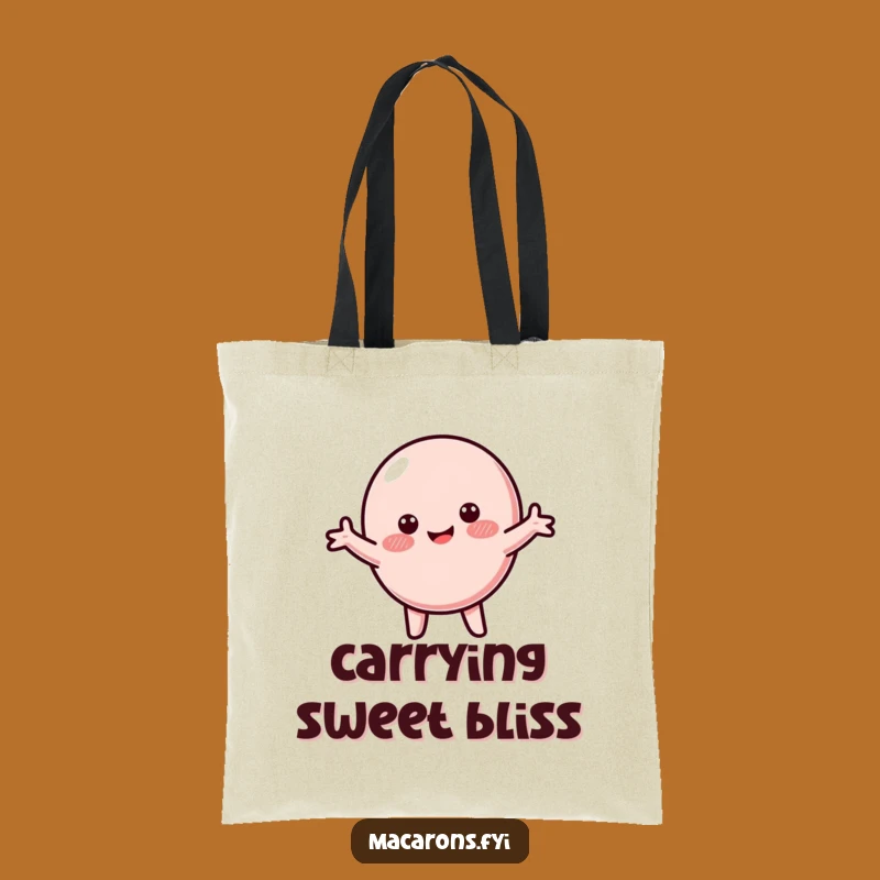 Funny Macaron Twirl Tote Bag: Carry Your Happiness Everywhere!