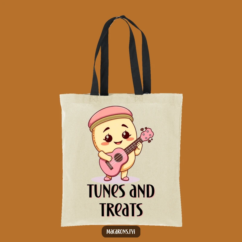Funny Macaron Ukulele Tote Bag: Carry Your Tunes and Smiles Everywhere
