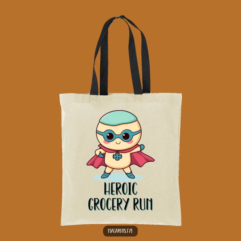 Funny Superhero Macaron Tote Bag Carry Your Heroic Swag